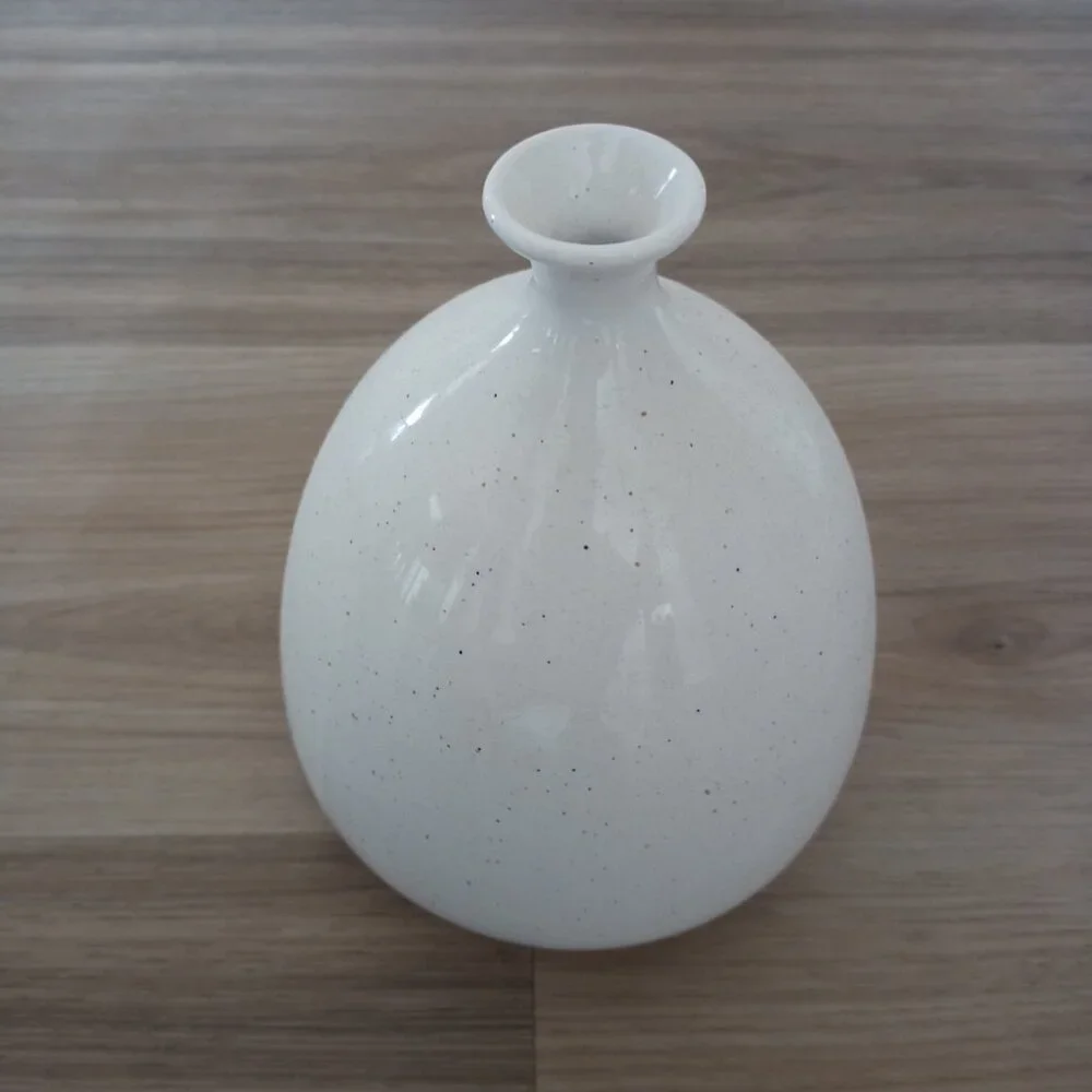 IKEA LIVSVERK White Speckled Vase